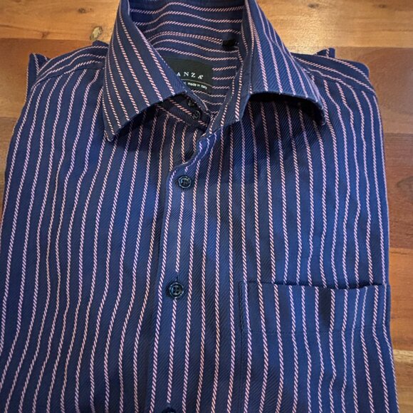 Stanza Long Sleeve Dress Shirt, Mens 42 cm/16.5 - Picture 14 of 15